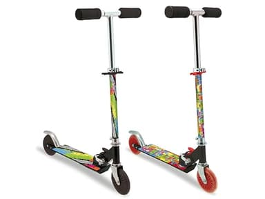 Teorema - Monopattino Pieghevole a 2 Ruote in Alluminio, Portata Max 50kg, Ruote in PVC 120mm, Altezza Regolabile fino a 78cm, Pedana Antiscivolo, Freno Posteriore