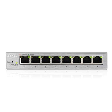 Zyxel 8 Port Gigabit Web Managed Switch | Plug & Play | Supporto VLAN, QoS, IGMP & LAG | Senza Ventilatore [GS1200-8]