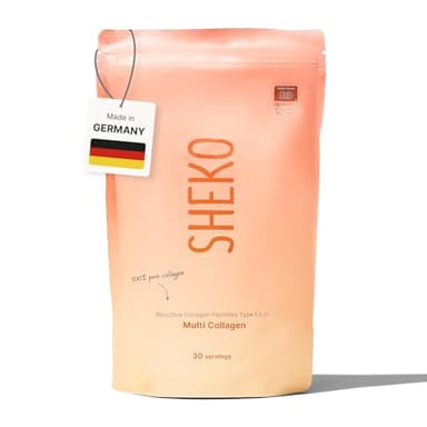 SHEKO Collagene Idrolizzato Premium 450g - Natural Bioactive Collagen Powder - Peptidi di tipo 1, 2, 3 - Collagene in polvere - Qualità purissima - Solubilità ottimale - Proteine in polvere