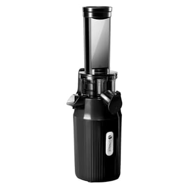 Ventray Ginnie Estrattore Frutta e Verdura - Slow Juicer 60 Giri/Min- Estrattore di Succo con Funzione di Masticazione Inversa, Facile da Pulire, Senza BPA, Cold Press, Spremiagrumi Elettrico, Nero