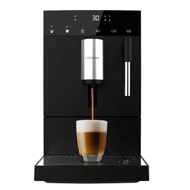 Cecotec Macchina da Caffè Espresso Cremmaet Compact Steam. 1350 W, 19 bar, Sistema Thermoblock, Serbatoio Caffè in Grana 150 gr con Macinino e 1,1 L di Acqua, Compatta con Vaporizzatore