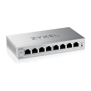 Zyxel Switch Ethernet 8 Ports | Switch Gigabit Web Managed | QoS, Link Aggregation, VLAN, IGMP Snooping | Senza ventola | Desktop [GS1200-8v3]