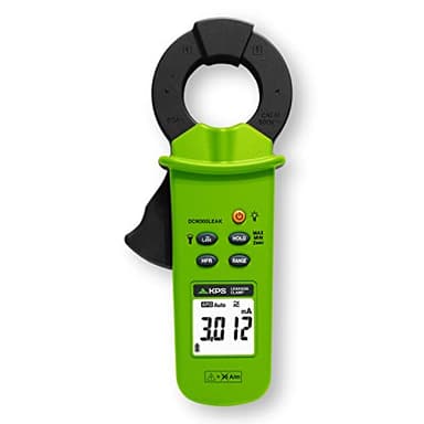 KPS-DCM300LEAK Pinza Amperometrica per Corrente di Dispersione TRMS Corrente AC 60A LPF Filtro passa basso 50-60Hz e 1kHz Connessione Bluetooth 6000 Counts HFR CAT. III