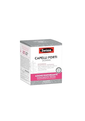 Swisse Capelli Forti Donna, Integratore Alimentare che Combina Vitamine, Minerali ed Estratti di Erbe Naturali, Utili per Mantenere la Forza del Capello, 30 Compresse da 1460 mg