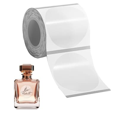 WOKICOR Nastro di carta da 50 mm, 150 etichette, impermeabile, per stampante di etichette, etichette multifunzione da 1,96" x 1,96", etichetta termica per codice a barre, logo fai da te, casa, scuola