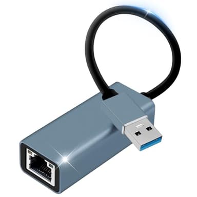 Adattatore USB Ethernet, Gigabit 1000 Mbps Adattatore USB LAN USB 3.0 a RJ45 Compatibile per Switch, MacBook, Laptop, Win 11/10/ 8.1/8, Mac OS, Linux