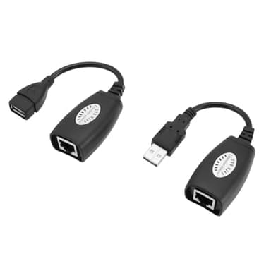 OTOTEC 1 Set Adattatore Ethernet USB Splitter Ethernet RJ45 Per Adattatore Di Estensione USB Per Cat5/5e/6/6e FINO A 50 M/164 Piedi Adatto Per Computer Telefoni Cellulari U Disk Stampanti Fotocamere