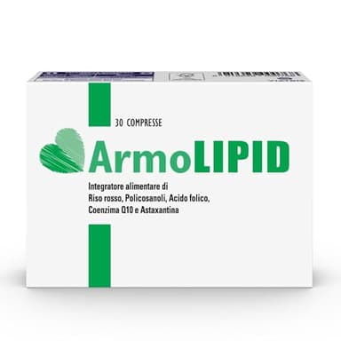 Armolipid 30 Compresse, Integratore Alimentare con Riso Rosso Fermentato, Acido Folico, Policosanoli, Coenzima Q10 e Astaxantina