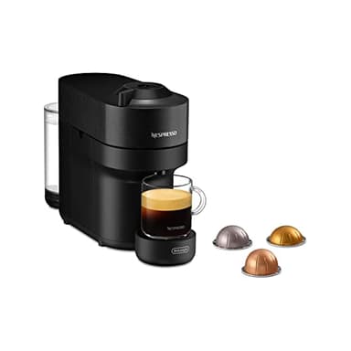 De'Longhi Nespresso Vertuo Pop ENV90.B, Macchina Caffè a Capsule con Tecnologia Centrifusion, 4 Formati in Tazza, Incluso Set di Benvenuto con 12 Capsule, 1260W, Liquorice Black