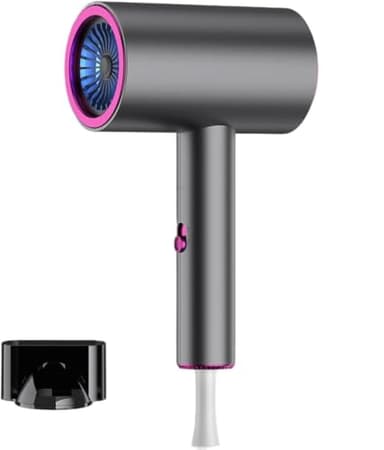 Asciugacapelli Ionico, 2000W Phon per Capelli Ionico, Professionali AC Motore con 3 Impostazioni di Velocità/Temperatura, Leggero Express Asciugacapelli da Viaggio, Fono Capelli Ionico Portatile