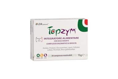 Topzym Enzimi Digestivi Completi – Integratore Digestivo Naturale per tutti i giorni - contro il Gonfiore Addominale - Digestione Rapida e Leggera.
