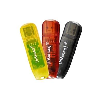 Intenso Chiavetta USB 2.0 3X 8GB Rainbow Line – 3X 8GB Rainbow Line – Confezione tripla per trasferimento dati e backup, giallo rosso nero: Amazon.de: computer e accessori