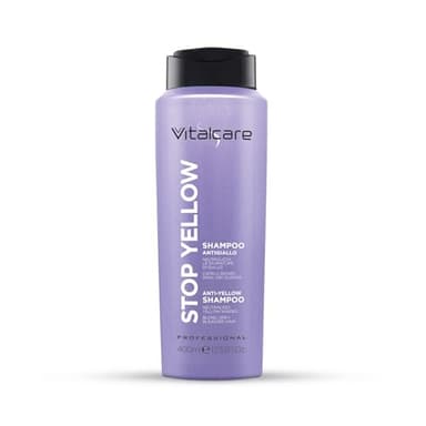 Vitalcare | Stop Yellow 400 ml, Shampoo Antigiallo, Neutralizza le Sfumature di Giallo, Capelli Biondi, Grigi e Decolorati