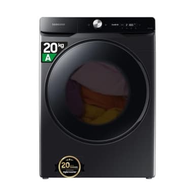 Samsung Lavatrice AI Control WF20DG8650BV/U3 Libera installazione, 20 Kg, Wifi, Ecobubble, AI Wash, Vapore Igienizzante, Carica Frontale, Corpo: Bianco, Oblò: Nero, 68,6l x 98,4h x 87,5p cm