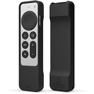 elago Custodia R1 Compatibile con Telecomando Apple TV 4K Siri 3a Generazione(2022) e 2a Generazione(2021)-Tecnologia Magnetica, Cordino Incluso, Ottima Presa, Assorbimento degli Urti (Nero)