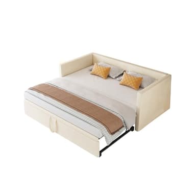 CYYZB Divano Letto Convertibile 90/180 x 200 cm, Estensibile Divano Letto Matrimoniale con Rete a Doghe, Multifunzionale Telaio Letto Imbottito per 2 Persone in Velluto, Senza Materasso
