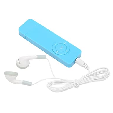 Bewinner Lettore MP3, Mini Lettore Musicale Lettore MP3 con Chiavetta USB, Lettore Musicale Portatile HiFi Lossless Sound per Studenti Che Corrono in Viaggio, Supporta Fino a 64 GB(Blu)