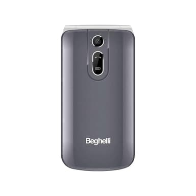 Beghelli Telefono Salvavita per Anziani, Salvalavita Phone SLV18N ECO - Cellulare GSM per Anziani, Tasto SOS, Tasti Grandi Retroilluminati, Vivavoce, Fotocamera, Torcia, Radio (Colore Grigio)