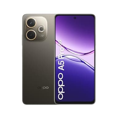 OPPO A5 Pro 5G Smartphone, Foto AI 50MP, Frontale 8MP, Display 6.67” 120HZ LCD HD+, 5800mAh, RAM 8(Esp4GB/6GB/8GB)+ROM 256GB (esp1TB), IP69, Black Brown