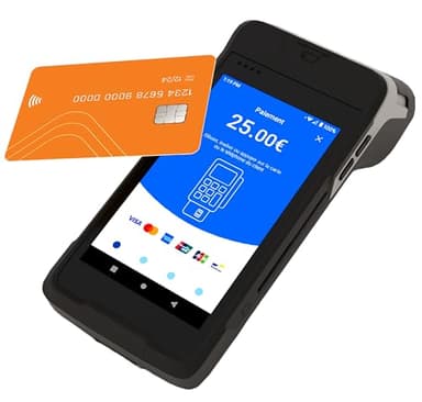 myPOS Carbon POS Portatile con stampante │ Resistente agli urti e all'acqua │ Regolamento istantaneo │Nessun contratto mensile │ Accetta tutti i metodi di pagamento │ Connettività 4G gratuita