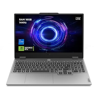 Lenovo LOQ 15" Notebook Gaming, NVIDIA GeForce RTX 5060 8GB GDDR7, Intel Core i7-13650HX, RAM 16GB DDR5, 1TB SSD, Schermo 15.6" FHD (1920x1080) 144Hz, Windows 11 Home, Tastiera Retroilluminata Bianca