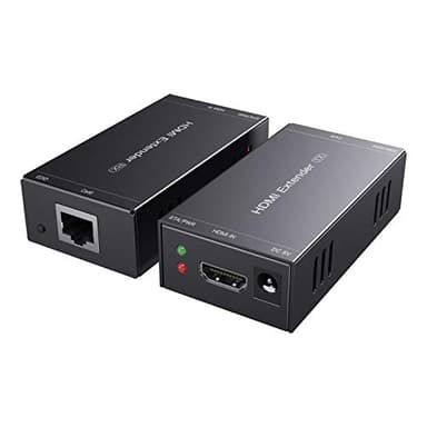 PWAYTEK Extender HDMI 1080p a 60Hz, 3D, trasmette Full HD non compresso fino a 50 m con singolo cavo Cat5e/Cat6/Cat7, supporta funzioni EDID e POC (trasmettitore e ricevitore).