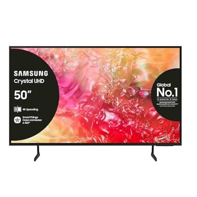 Samsung TV UE50DU7190UXZT LED 4K, Smart TV 50" Crystal Processor 4K, Slim Look, DVBT-2, Q-Symphony & OTS Lite, Integrato con Bixby, compatibile con Alexa e Google Assistant, Black 2024
