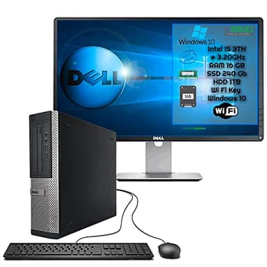 PcRenewed Postazione Completa con PC Fisso Ricondizionato i7, 16GB RAM, SSD 256GB, Monitor 22”, Windows 10, Wi-Fi, Office 2021 – PC Desktop i7 per Casa e Ufficio (Ricondizionato)