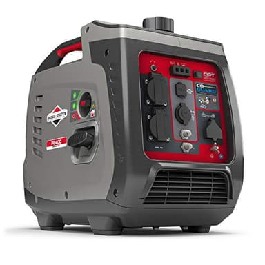 Briggs & Stratton P2400 - Generatore Di Corrente Silenziato, Con Tecnologia A Inverter Portatile A Benzina, 2400W, Grigio Rosso