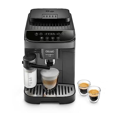 De'Longhi Magnifica Evo ECAM292.52.GB Macchina Automatica per Caffè in Chicchi, Macinacaffè Integrato, Pannello Comandi ad Icone, LatteCrema System con Caraffa Montalatte Automatica, 1450W, Nera