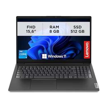 Lenovo - Notebook 15.6 Pollici V15 G4 IRU, Pc Portatile Professionale Windows 11 Pro, Intel Core I5-13420H, Ram 8GB DDR4, 512GB SSD NVMe - Laptop Grafica Intel UHD, Computer Audio Dolby, Schermo FHD