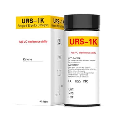 YUPZAR Stick chetosi Urine,100 Strisce reattive Chetosi per la misurazione dei chetoni nelle Urine,Test Chetoni Urina per Dieta Chetogenica