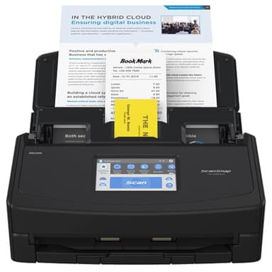 ScanSnap iX1600 Nera - Scanner documenti per ufficio - ADF Scanner Fronte Retro Duplex - A4, Touchscreen, Wi-Fi, USB3.2