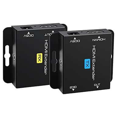 VEDINDUST HDMI Extender Over Cat5e 6 7 Ethernet Trasmettitore Ricevitore Supporto Preimpostazioni EDID 1080p POC Solo bisogno di alimentazione TX per lavoro 1080P 50m POC