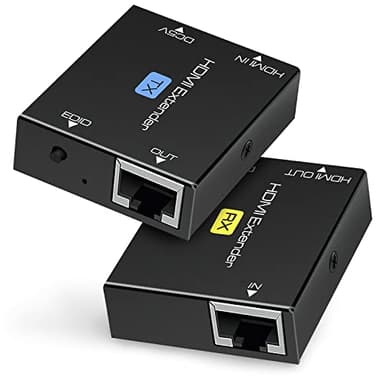 Ozvavzk HDMI Extender 200ft Over Cat5e/6/7 Ethernet Trasmettitore HDMI Ricevitore Supporto 1080p 3D HDCP EDID POC (Solo bisogno di alimentazione TX per lavoro)