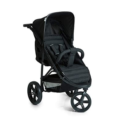 Hauck Passeggino Tre Ruote Rapid 3 per Bebè e Bambini dalla Nascita, Posizione Nanna, Portata 25 kg, Pieghevole Compatto, Regolabile in Altezza, Grandi Ruote, Grande Cesto, Nero