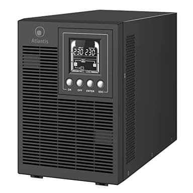 Atlantis A03-OP1502P PRO UPS OnLine Gruppo di Continuità Server Doppia conversione Onda Sinusoidale Pura 1500VA 1350W, Tower, display LCD, USB, seriale RS-232, 4 uscite IEC, slot SNMP, 3x12V-9Ah