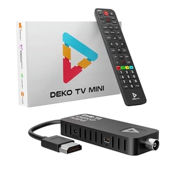 Deko TV MINI Stick - Decoder Digitale Terrestre 2026 WiFi - DVB-T2 Decoder PVR HEVC - Main 10 Bit - USB WiFi Multimedia PVR [2in1 telecomando].