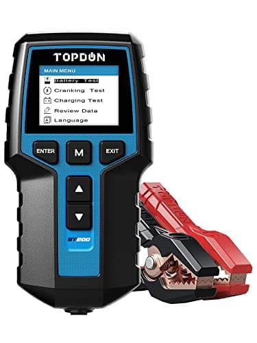 Tester per Batteria Auto,TOPDON BT200 100-2000CCA,Tester Generatore per Veicoli a Motore,Analizzatore Digitale della Batteria Dell'Auto,per Auto,Camion,ATV,Barche