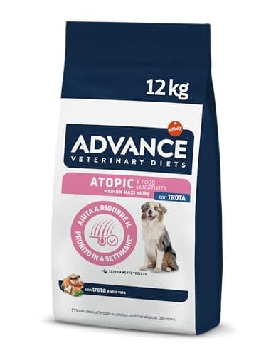 Advance Veterinary Diets - Atopic Medium-Maxi - Cibo per Cani con Problemi di Dermatite Atopica con Trota - 12kg