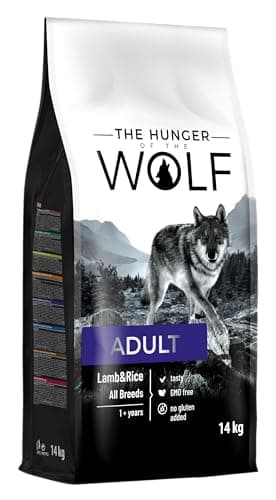 The Hunger of the Wolf Cibo secco per cani adulti di tuttle le razze, linea delicata senza cereali a base di riso e agnello - 14 kg