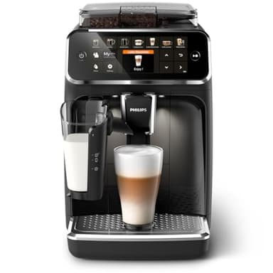 Philips 5400 Series Macchina da Caffè Automatica - Montalatte LatteGo, 12 Bevande, Display Intuitivo, 4 Profili Utente, Nero (EP5441/50)