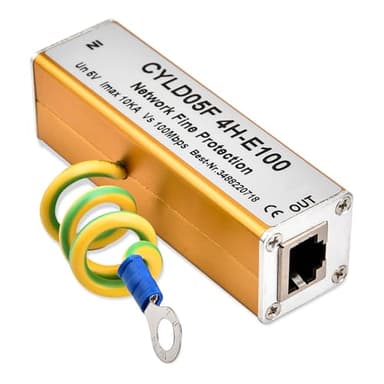 Adattatore RJ45 RJ11, Dispositivo di Protezione Sovratensione per Rete Ethernet, Protezione Fulmini 5 V, Dispositivo di Protezione Sovratensione per Telefono, Computer,