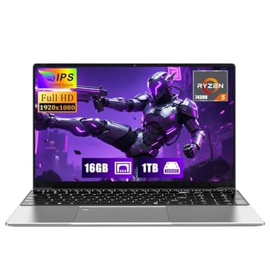 FUNYET 15,6-Inch Portatile Gaming Laptop,Win11pro Notebook, Processore R5-7430U,16 RAM 1TB SSD, FHD 1920 * 1080 Computer portatile, Tastiera retroilluminata, BT5.0, sblocco con impronta digitale