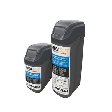 MEGACLIMA by Euroacque Ekosoft Addolcitore MegaSoft M20 20L | Cabinato Automatico con Display Digitale, Miscelatore Durezza, Autodisinfettante, Risparmio Sale