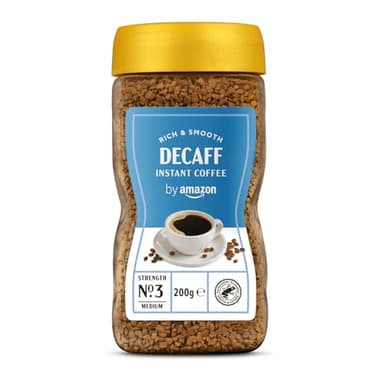 by Amazon Granulo Caffè solubile decaffeinato Gold, Tostatura media - Certificato Rainforest Alliance, 200g