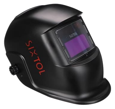 SIXTOL WELDING MASK 1 | Casco da saldatura automatico solare | Maschera per saldatura | Funzione levigatura | Ombra larga 4/9-13 Casco per saldatura TIG MIG ARC | Nero