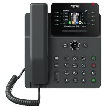 Fanvil V62W Telefono IP WiFi, Display a Colori 6,2 cm, 21 Tasti Programmabili, 12 Linee SIP, PoE, Gigabit