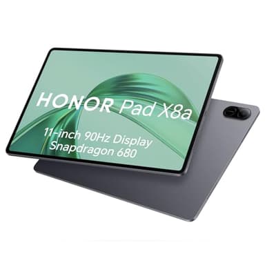 HONOR Pad X8A 4GB 64GB, Espandibile fino a 1TB, WIFI Tablet, 11 Pollici 90Hz Display, Snapdragon 680, 4 Altoparlanti, 8300mAh Batteria, Corpo in Metallo, Android 14, Google Service, Grigio