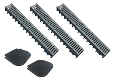 EINSIDE Canaletta raccolta acqua, Sistema di scolo e raccolta dell'acqua piovana, Kit da 3 metri, Altezza 50 mm